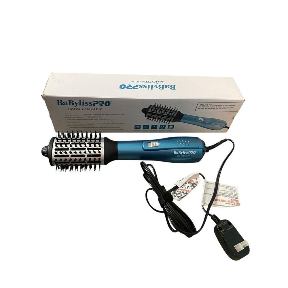 BaBylissPRO Nano Titanium Oval Ionic Hot Air Brush 2 ½” (64‎ mm) New Open Box